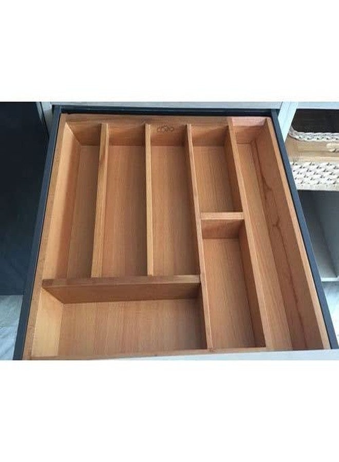DBR Wooden Expandable (60 to 90) CM Utensil Cutlery Drawer Organizer Cutlery Tray for Your Kitchen Flatware Drawer 10 Large Compartment - Image 3